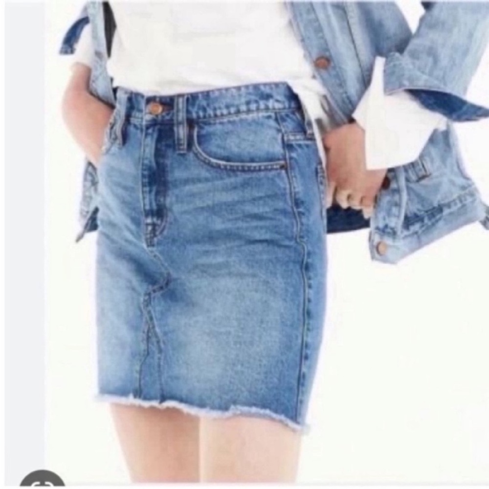 J. Crew Denim Mini Jean Skirt Blue 100% Cotton Size 26 size XS